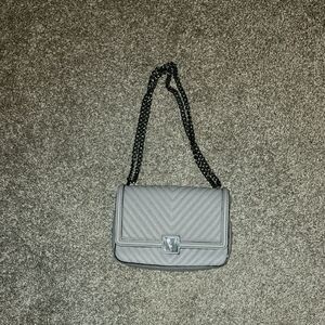 Victoria's Secret Gray Chevron Crossbody Bag